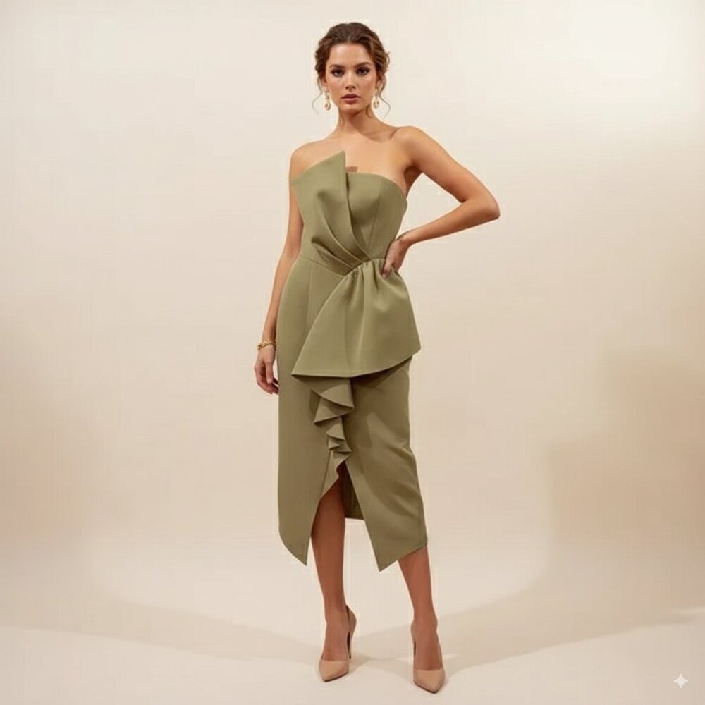 NWT Elliatt Reception Strapless Midi Dress